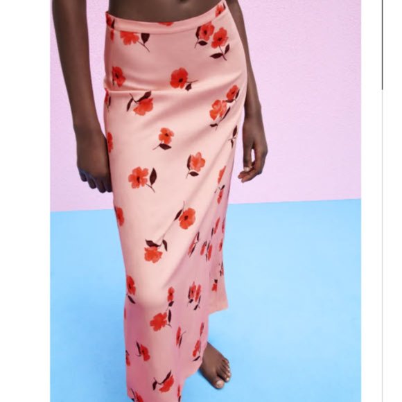 PRINTED LINEN BLEND SKIRT - Picture 9 of 12